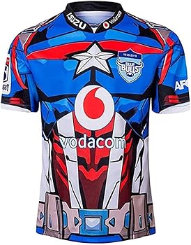ラグビーユニフォーム Amazon.co.jp: 2020Menのラグビージャージー、ブルーブルズラグビー