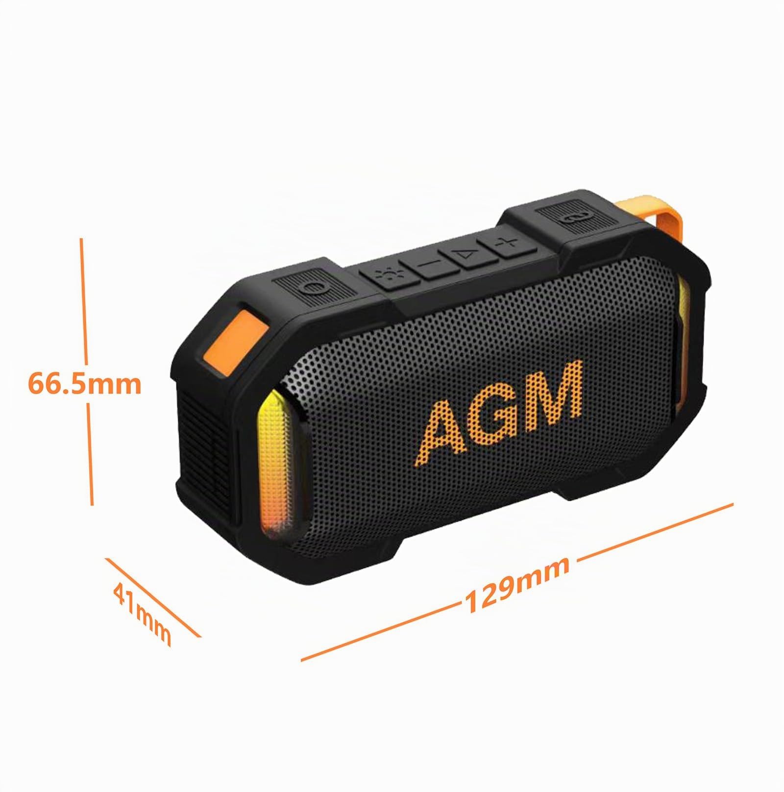 AGM MagROCK Altavoz Bluetooth Hombres Mujeres Niños: IPX7 Impermeable, Magnético y Portátil, Graves Potentes, Emparejamiento TWS, LED de Colores, Regalo para Amigo Invisible