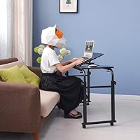 Vista 5 de Escritorio sobre cama con ruedas, bandeja de cama médica con ruedas, mesa de cama de hospital móvil sobre la cama, escritorio de computadora, mesa