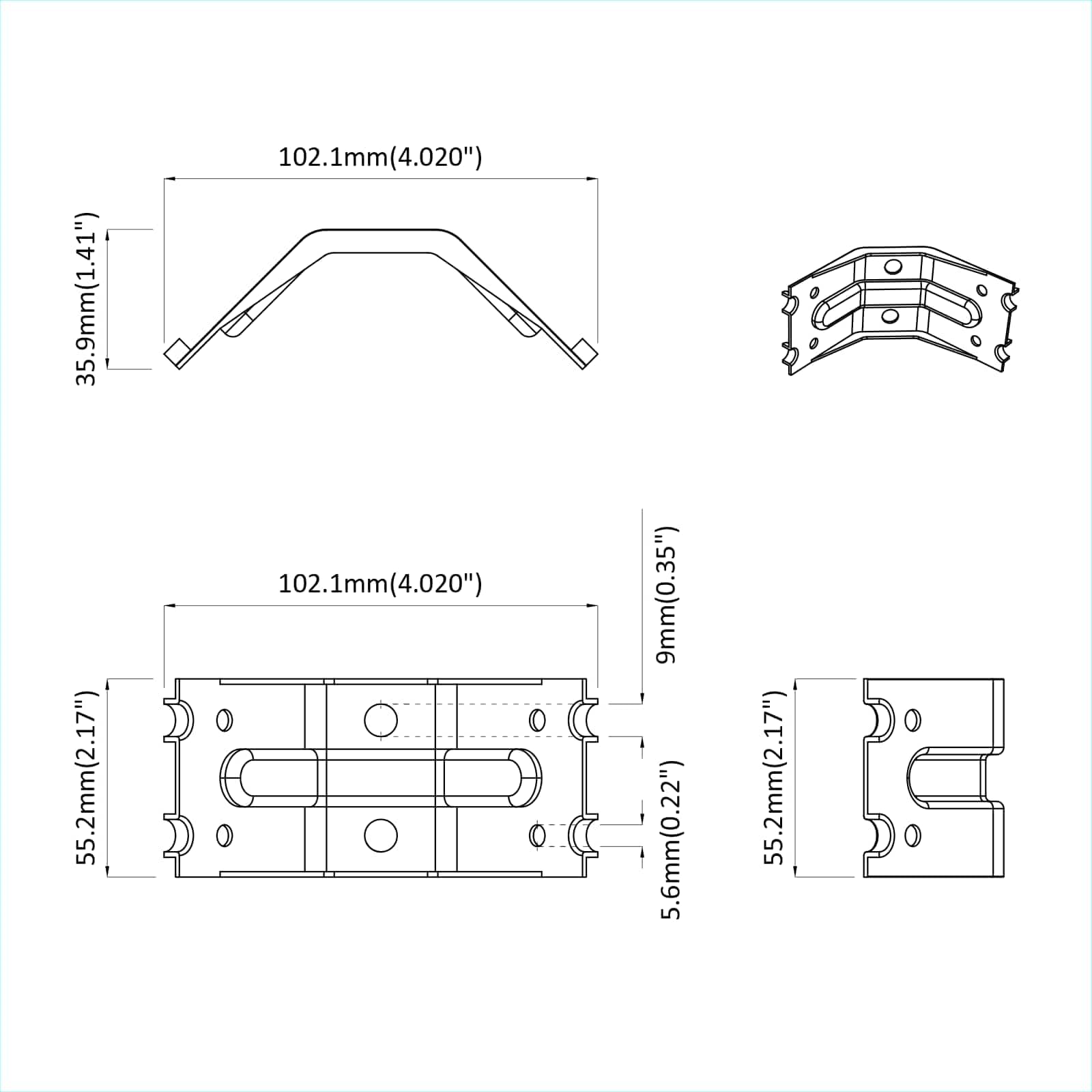 212 Stk. Eckverbinder verzinkter Stahl 106 x 55 x 1,5 mm - Winkelverbinder für Möbelbau, Holzverbindungen und Regalbau
