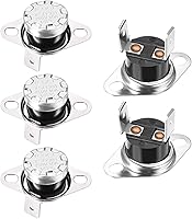 Vista 47 de uxcell KSD301 Termostato 284.0 °F/284°F 10A N.C Ajustar interruptor de temperatura de disco rápido para microondas, horno, cafetera 2 piezas