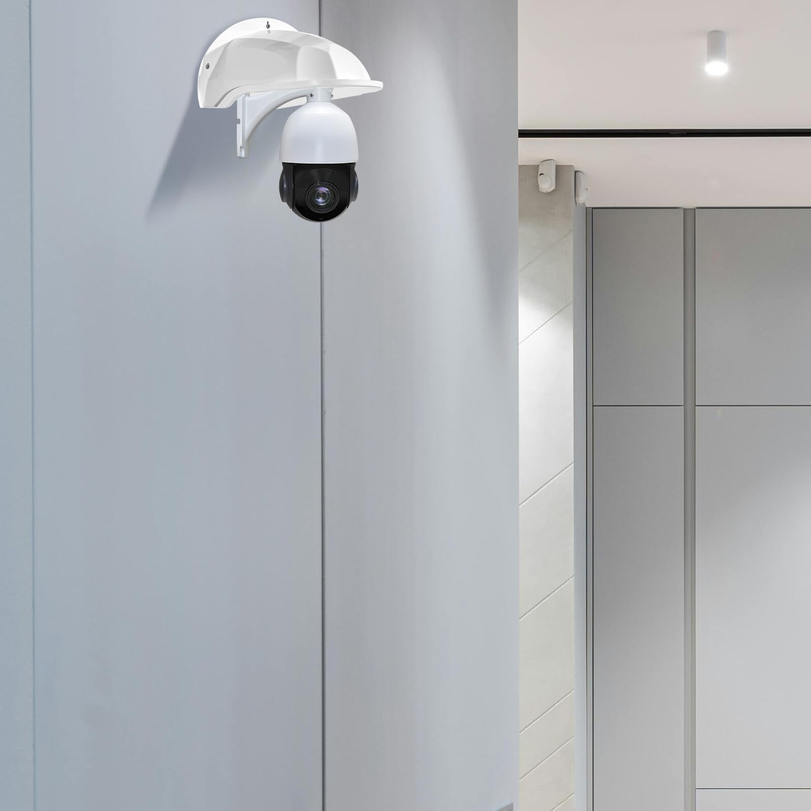 BESPORTBLE Set 4 Pezzi Coperture Antipioggia per Telecamera Esterna Riparo Resistente alle Intemperie Protezione Sole e Pioggia Installazione Rapida per Telecamere di Sicurezza