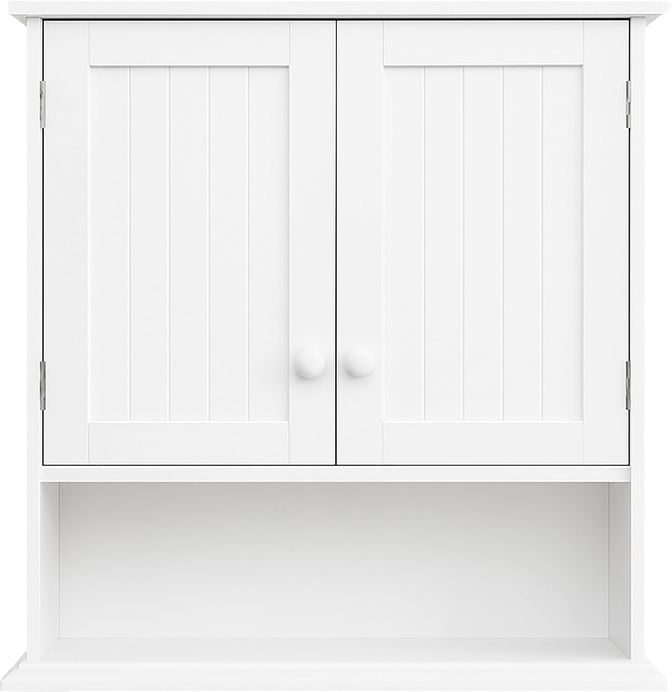 Bestfor Wall Mounting Bathroom Cabinet with Shelf. Wooden Storage Unit with Adjustable Height Shelf, Hallway, Kitchen, Stow Clutter Away, Stylish, 2 Doors to Conceal Storage, Fixings Included