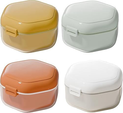 Miniatura 8 de Denture Bath Box Cup with Strainer Basket Storage Container for Retainers Waterproof Mouth Guard Holder for Household