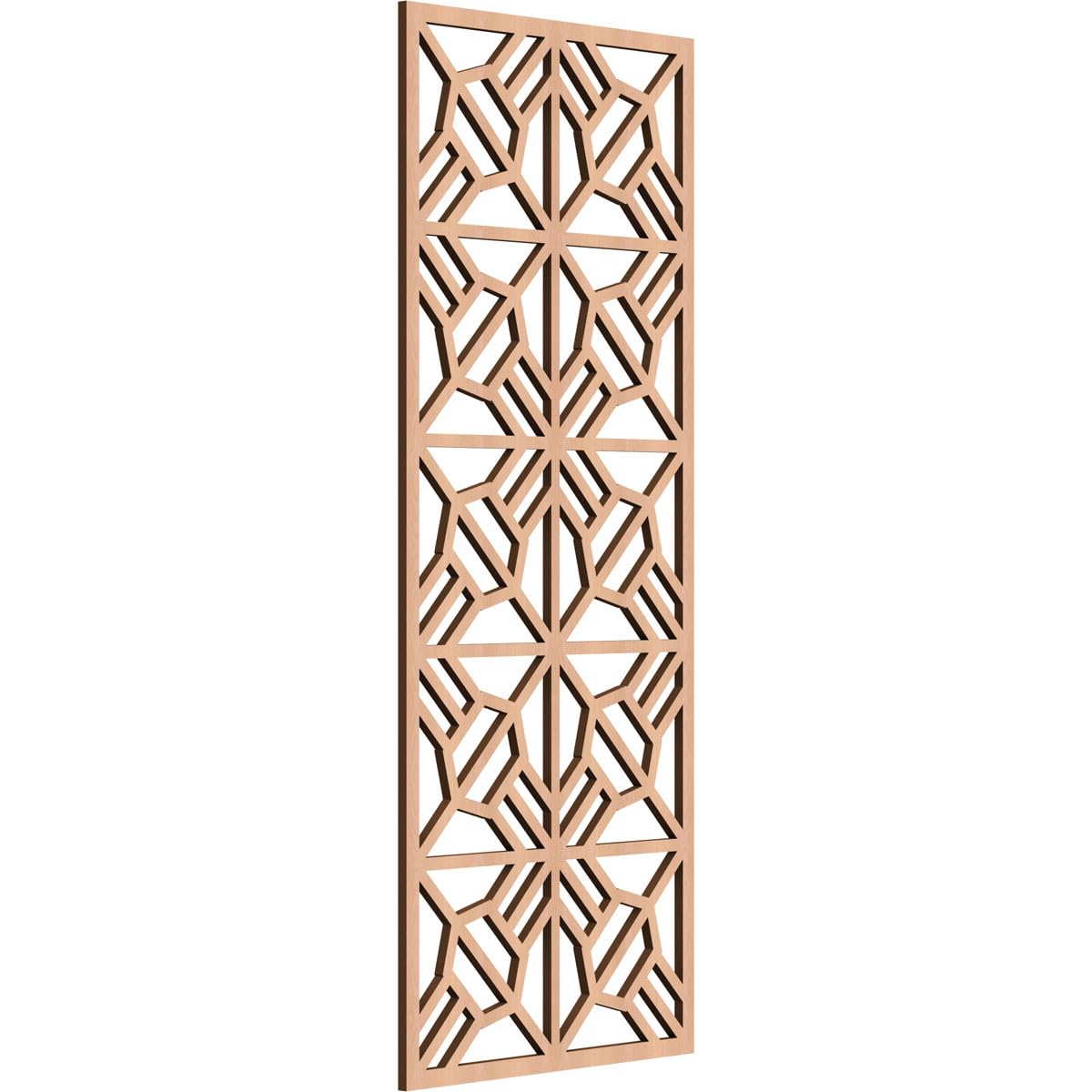 Auburn Decorative Pierced Fretwork Wood Wall Panels, 17 3/8"W x 44 3/8"H x 3/8"T, Alder
