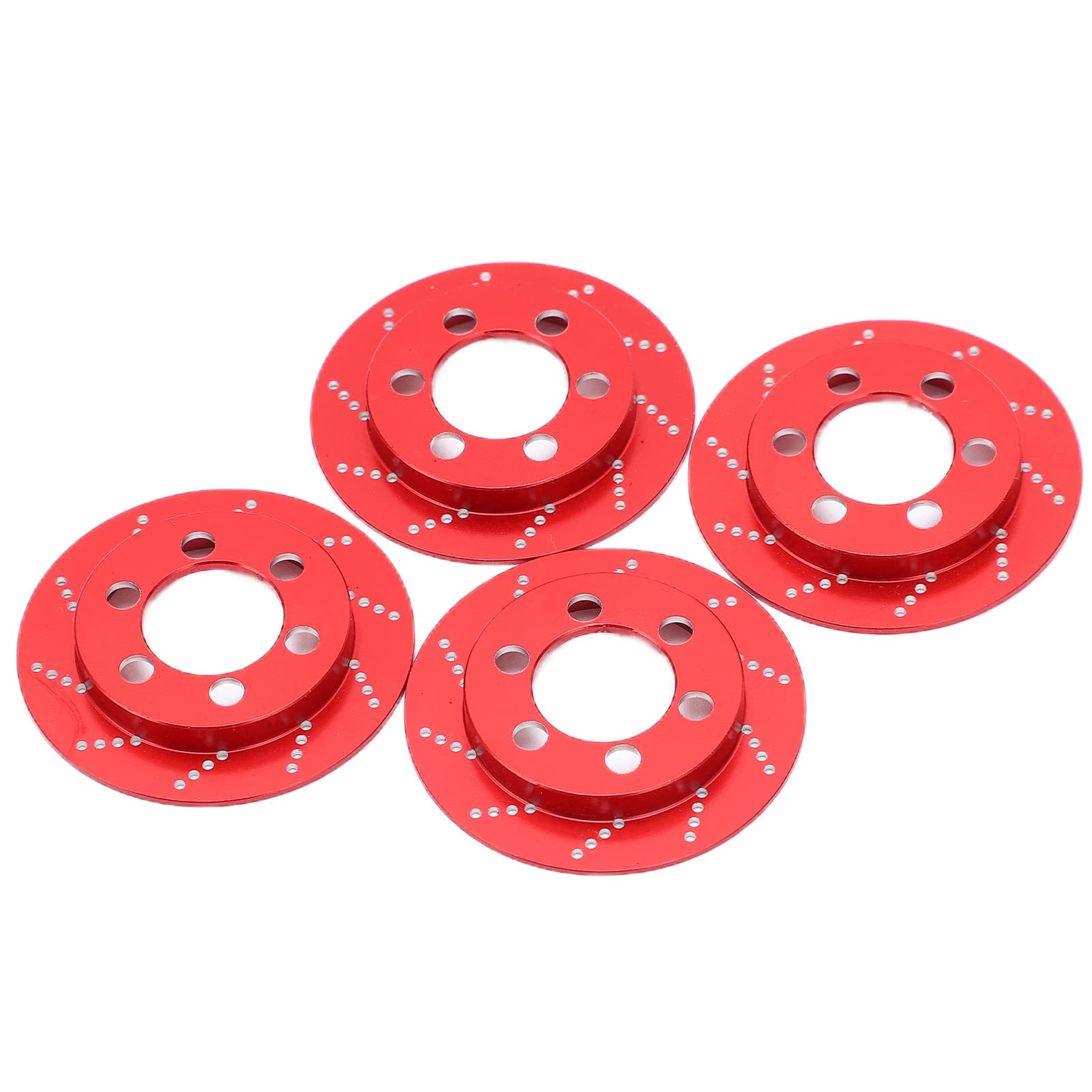 RC Aluminum Brake Disc, RC Simulation Wheel Brake Disc Perfect Style Exquisite Appearance for 1.9 Inch Wheel 1/10 RC Crawler Car(red)