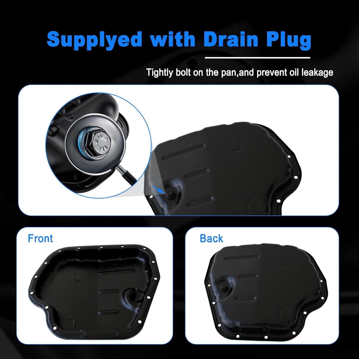 AUCERAMIC Transmission Oil Pan for Toyota Corolla 2014-2024, Corolla iM 2017-2018, Scion iM 2016 L4 1.8L Oil Drain Pan Replace# 35106-12210