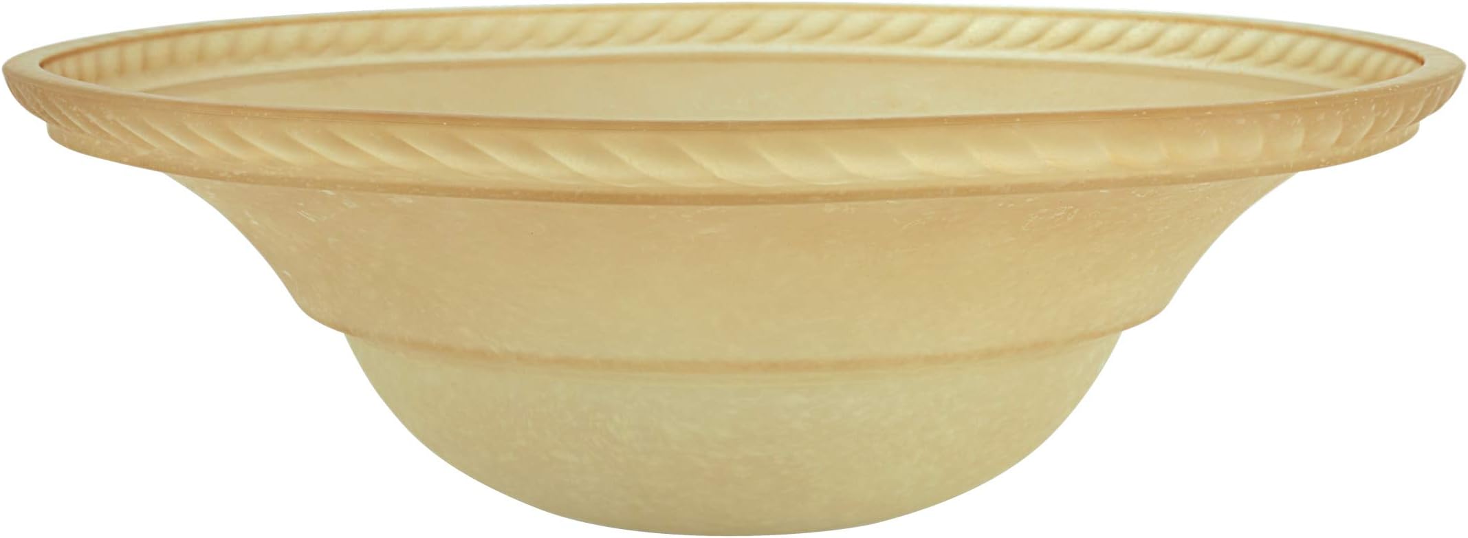 Aspen Creative 23069-01 Amber Transitional Style Torchiere Shade, 5-1/2" high x 17-1/4" Diameter Replacement Glass