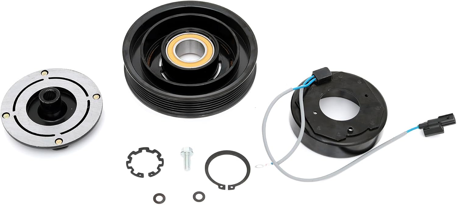 FKG AC Compressor Clutch Assembly Repair Kit ‎38810RN0A01 Fit for 2008-2017 Honda Odyssey (V6 3.5L Only), 2008-2015 Honda Pilot (V6 3.5L Only), 2007-2013 Acura MDX (V6 3.7L Only)