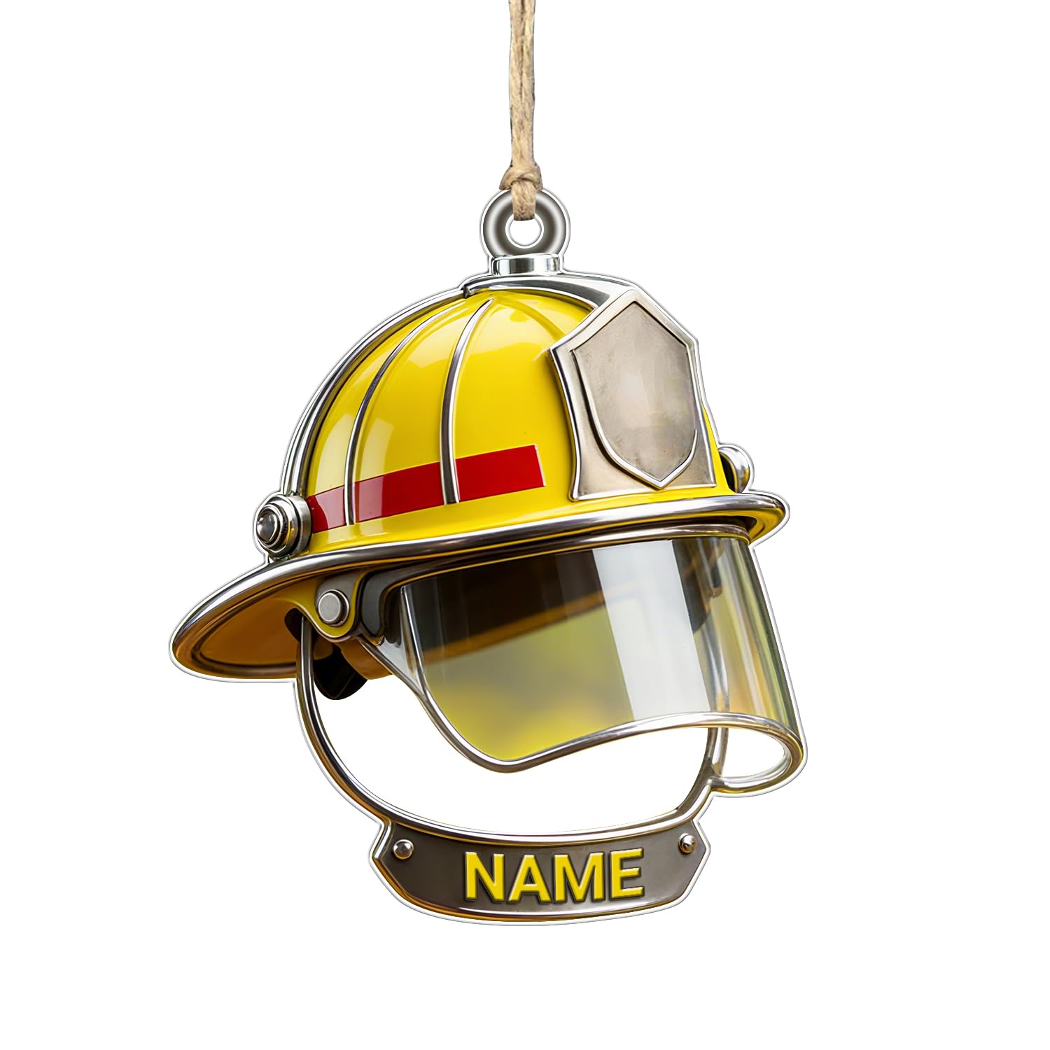 Personalized Firefighter Ornament 2025,Custom Acrylic Firefighter Uniform Ornaments with Name,Christmas Tree Hanging Ornament,Gift for Fireman Firefighter