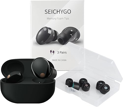 3 pares de almohadillas de espuma viscoelástica con malla antipolvo para Sony WF-1000XM5  WF-1000XM4  XM3, punta de repuesto súper cómoda y