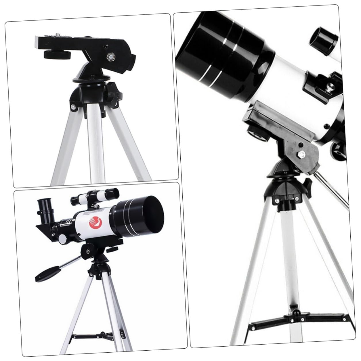 Kichvoe Astronomico Treppiede e Telescopio Rifrattore Professionale 150x Alta con Lega di Alluminio, Trasparente Trasmissione Telefono Camping e Osservazione Lunare