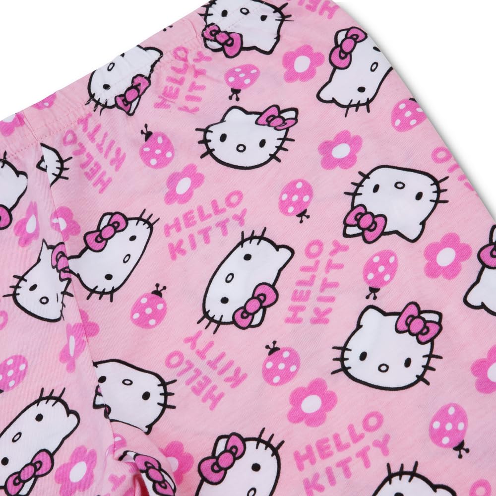 Hello Kitty Pyjama pour fille | Ensemble de pyjama rose à manches longues en coton | Vêtements de nuit officiels | Cadeaux pour filles âgées