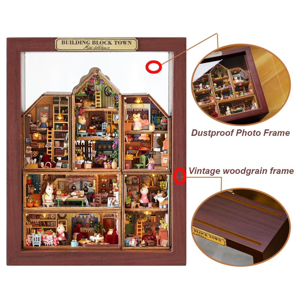 TOPBSFARNY DIY Dollhouse Kit Creative Assembly Miniature Scenery Doll House Mini World Series Miniature Collection 3D Wooden Puzzle for Women and Men Gift (QH-032) - Image 2