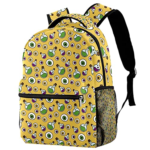 Sac à dos pour ordinateur portable anti-choc, grand sac d'école multicolore chat noir 40cm