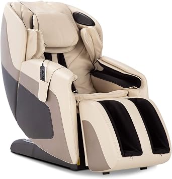 Human Touch SANA Zero Gravity Full-Body Massage Chair, 9 Auto-Programmed S & L Track Massages, Back, Leg, Shoulder, Arm, Wrist, Lumbar Heat w Orbital Calf & Foot Massage, Bluetooth Speakers, Cream