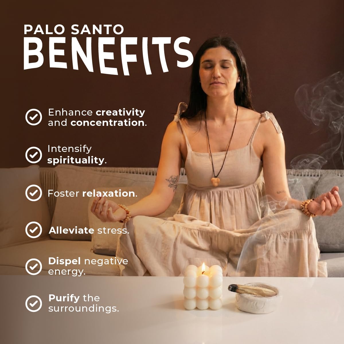 Palo Santo Premium 0,5 kg Bulk Real Sticks AlmaCura (Soul Healing) Authentic from Peru (not Ecuador) Ethically Harvested Used for Meditation, Stress Relief, Energy Cleansing. (no burlap bag)