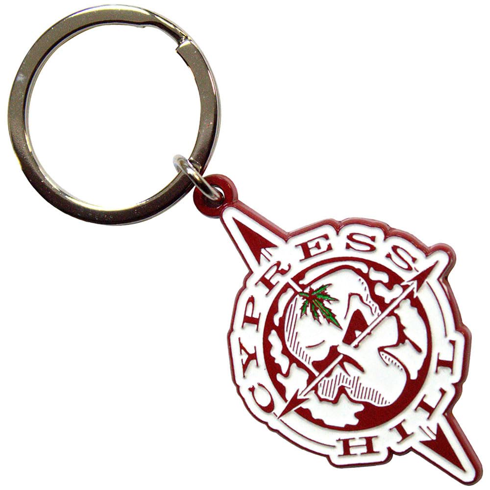 Rock Off officially licensed products Cypress Hill Skull Compass Keyring Keychain