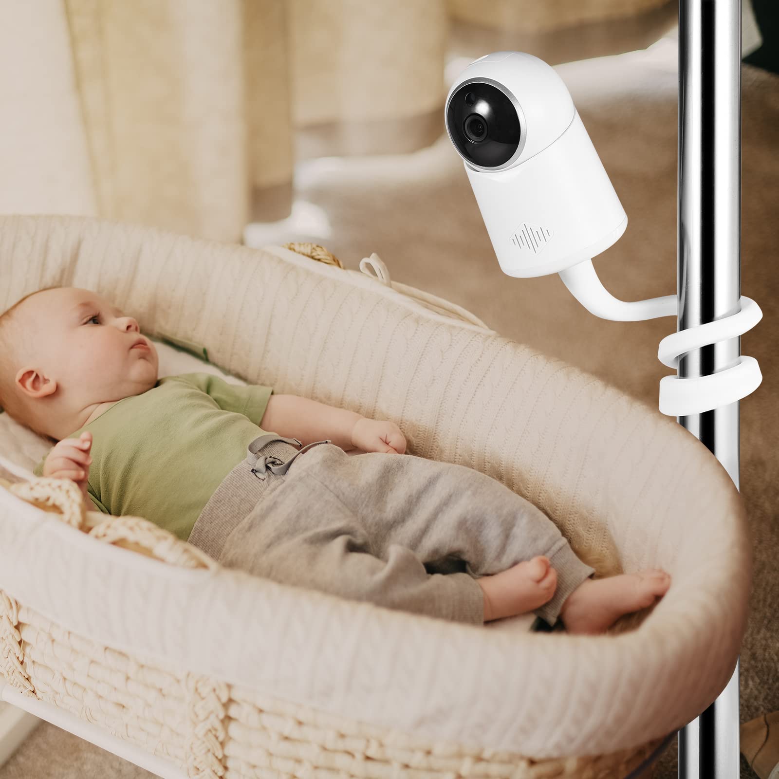 Lonnky Baby Monitor Mount, 1/4 Inch Screw Compatibility, Fits Babystar, Vtech, Nanit, Motorola, and More, Secure Stability - Image 2