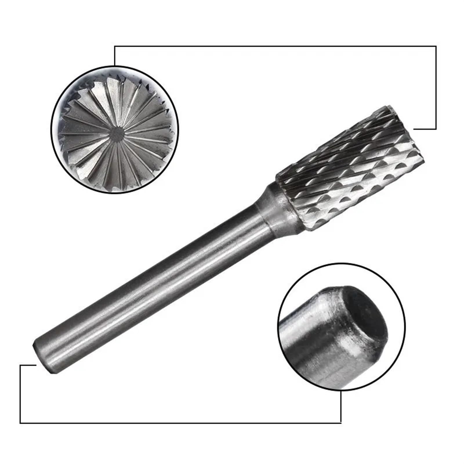 8 sztuk/zestaw 6 mm-12 mm wiertła z węglika spiekanego do grawerowania 6 mm obrotowy pilnik do metalowych narzędzi ręcznych