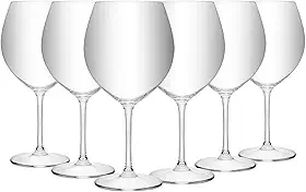 WOLFF - Conjunto 6 Taças para Vinho Crex 750ml Cristal