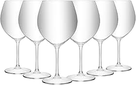 WOLFF - Conjunto 6 Taças para Vinho Crex 750ml Cristal