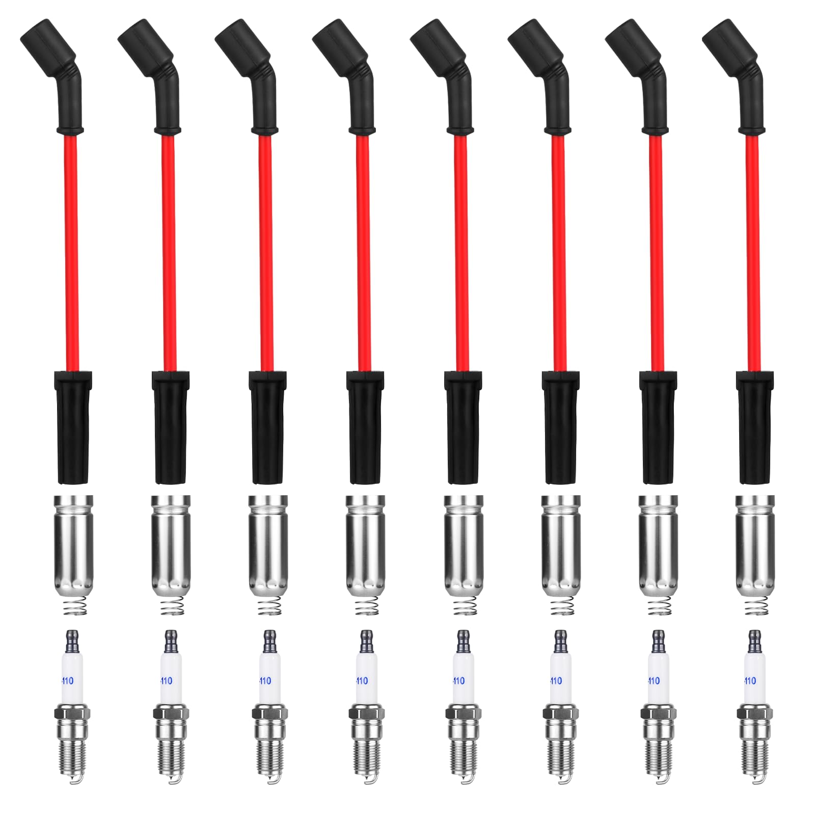 Ozikutech Iridium Spark Plugs and Wires Set GM LS
