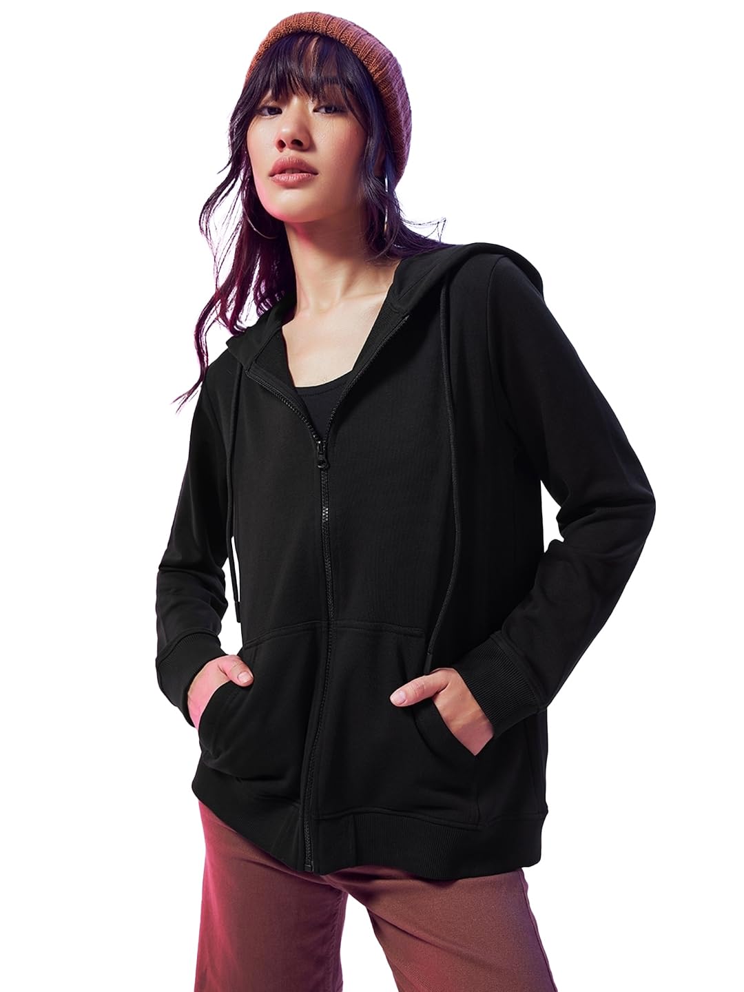Women's Cotton Hooded Neck Sweatshirt-image-40