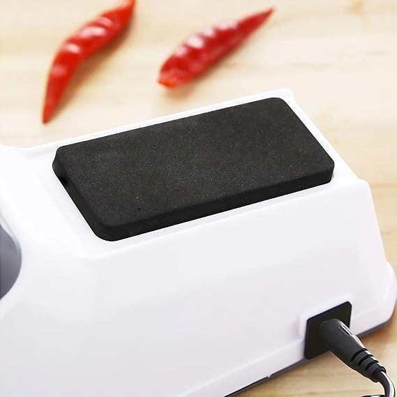 Automatic Sharpener USB Electric Double Sided Scissors Sharpening Machine with Replacement Grinding Polishing Tool Automatic Sharpening Machine