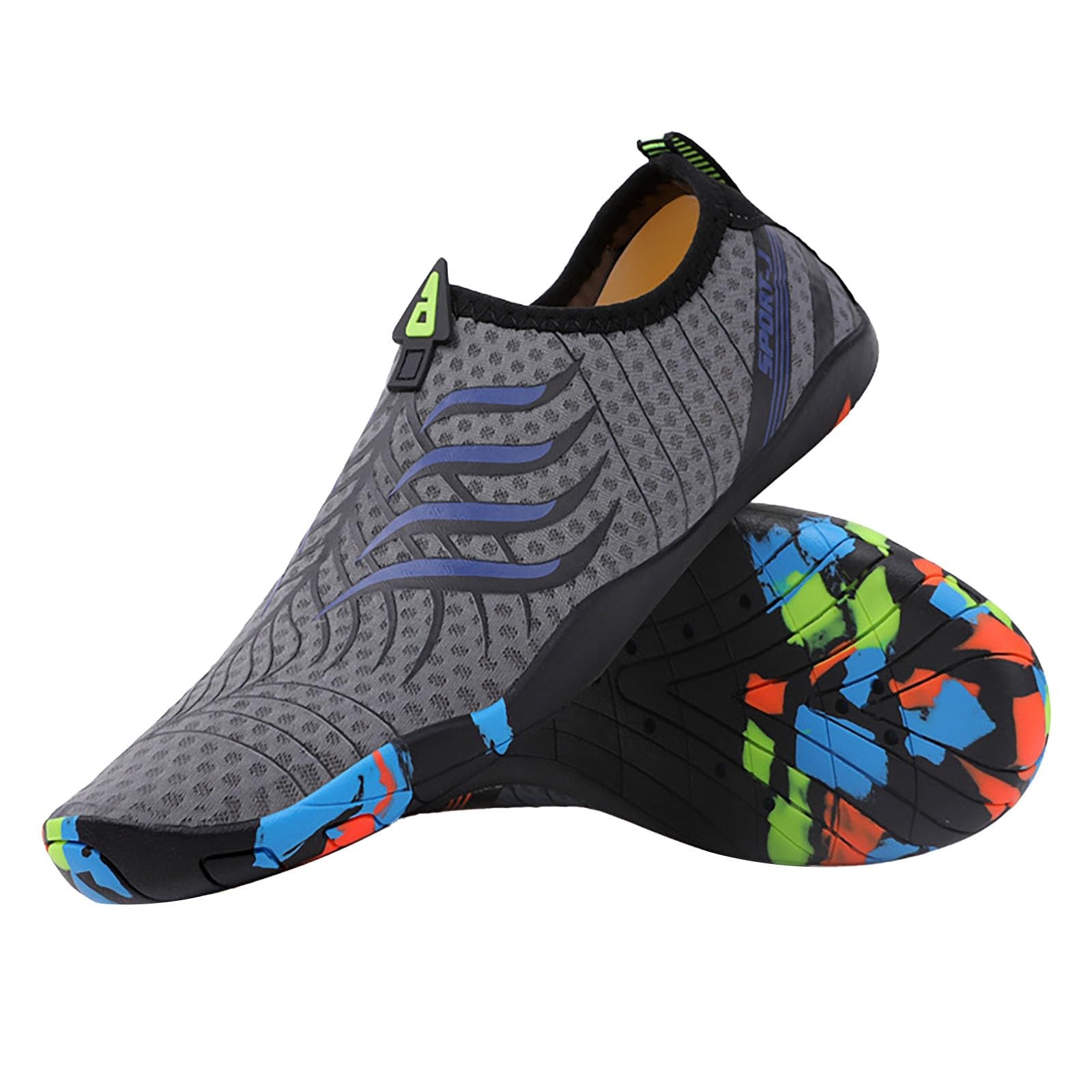 Pantuflas para hombre, cómodas sandalias casuales para hombres y mujeres, playa, caminar, gimnasio, suela deportiva, rayas ligeras, estampado de letras, calzado de moda para atuendo con pantalones