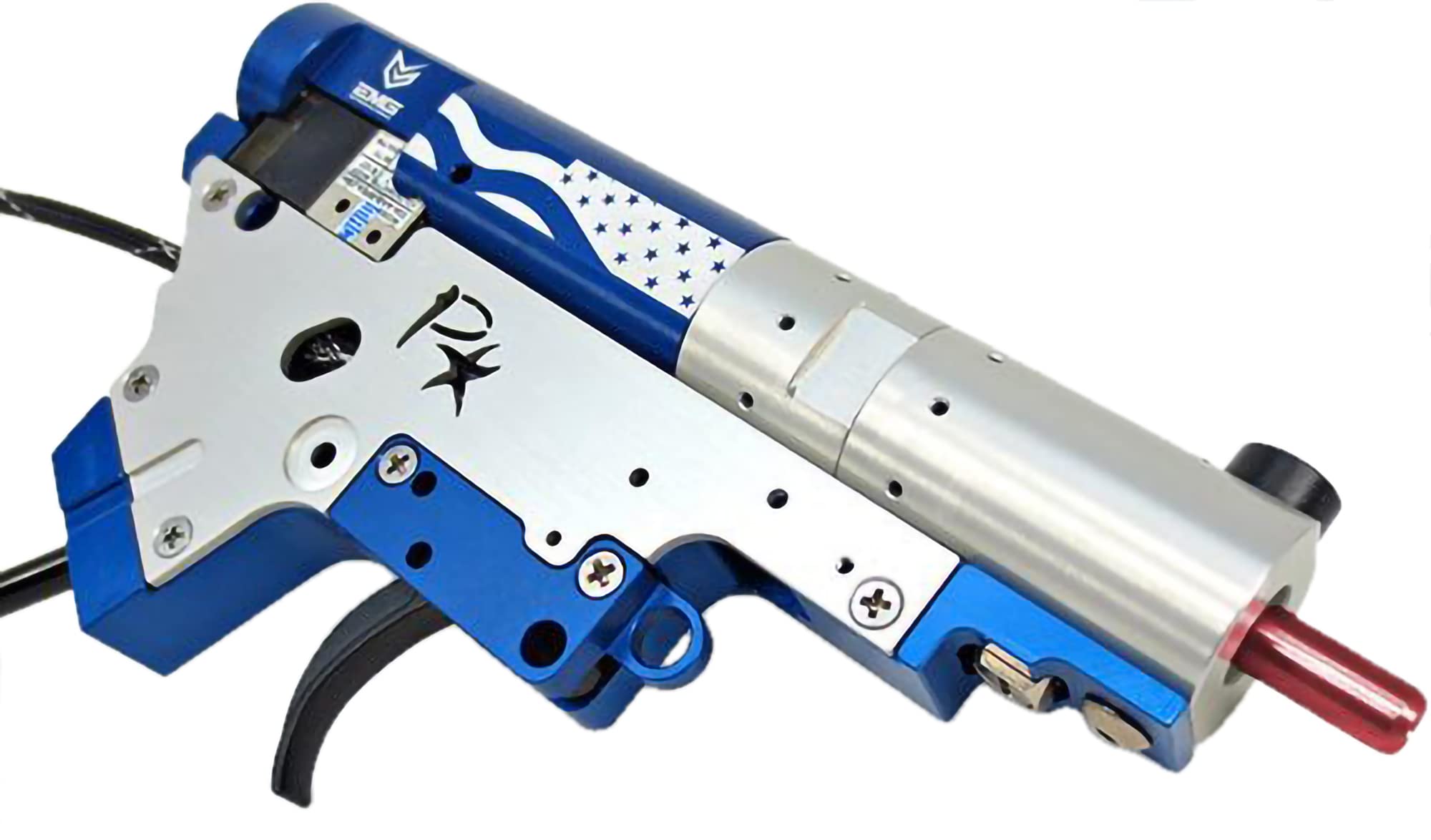 Evike - PolarStar Airsoft PR-15 V2 Gen3 Fusion Engine Electro-Pneumatic Gearbox Kit (Model: EMG Edition Red Nozzle)
