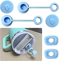 Vista 1 de 6 tapones de silicona a prueba de derrames para Stanley Cup 2.0 de 40 onzas/30 onzas, cubierta de popote Stanley reutilizable que incluye 2 tapones