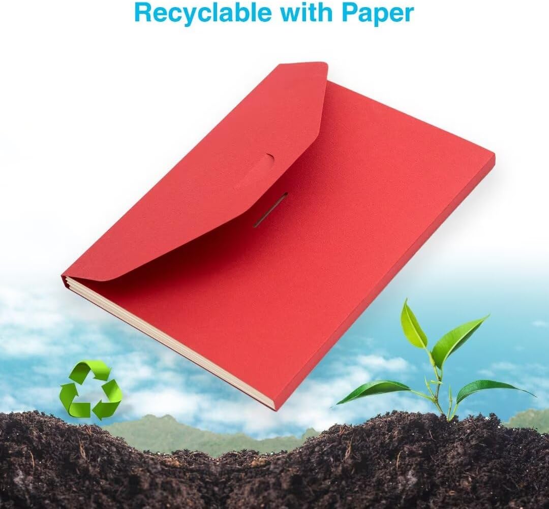 Expandable Folders Plastic Free Accordion File Folder Organizer 6 Pocket Fiery Red image 2