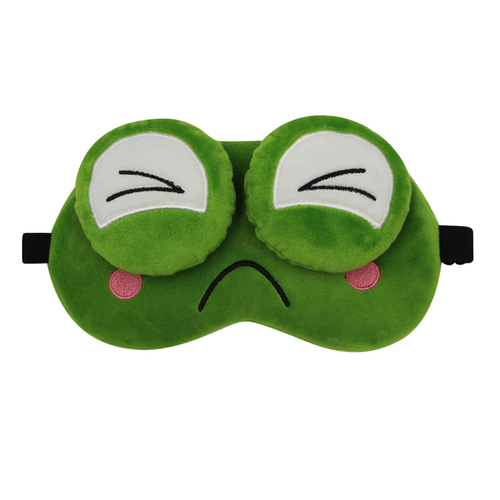 RARITYUS Funny Frog Sleep Mask Soft Plush Adjustable Blindfold Eye Mask Cover with Reusable for Men Women Kids