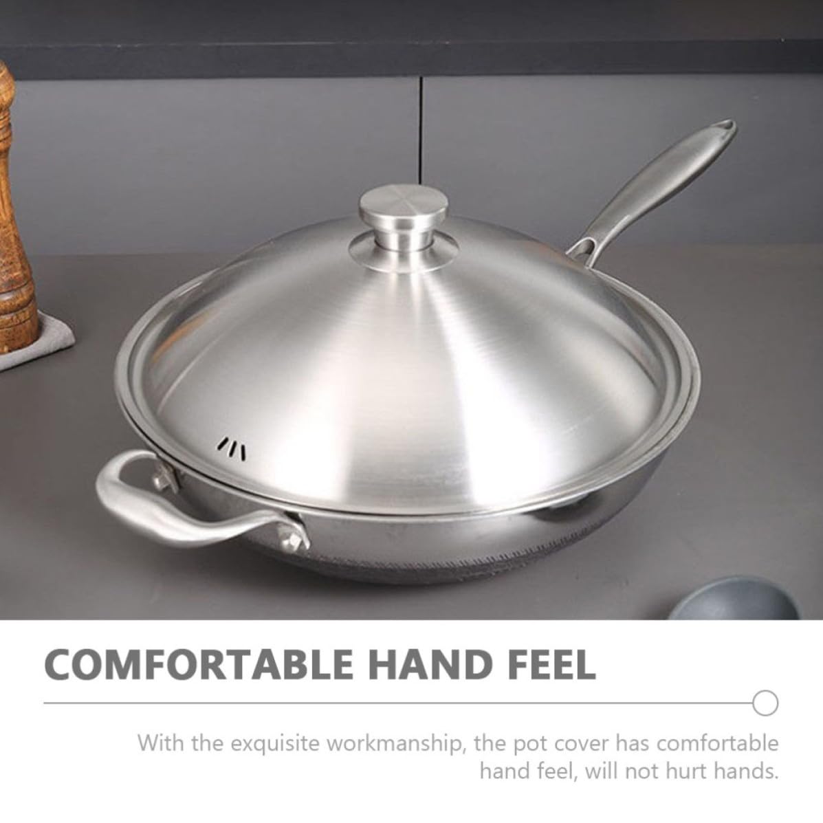 Coperchio in Acciaio Inox per Pentole e Padelle 34-36cm