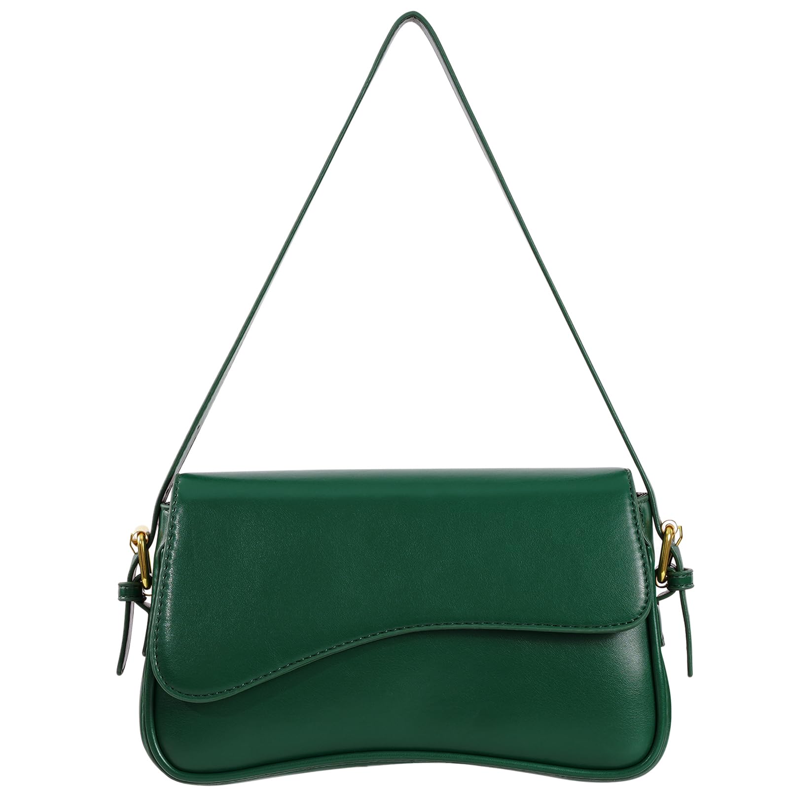 AmszkeShoulder Bag for Women Y2K Trendy Purse Vegan Leather Hobo Handbags Clutch Saddle Bag with 2 Removable Strap