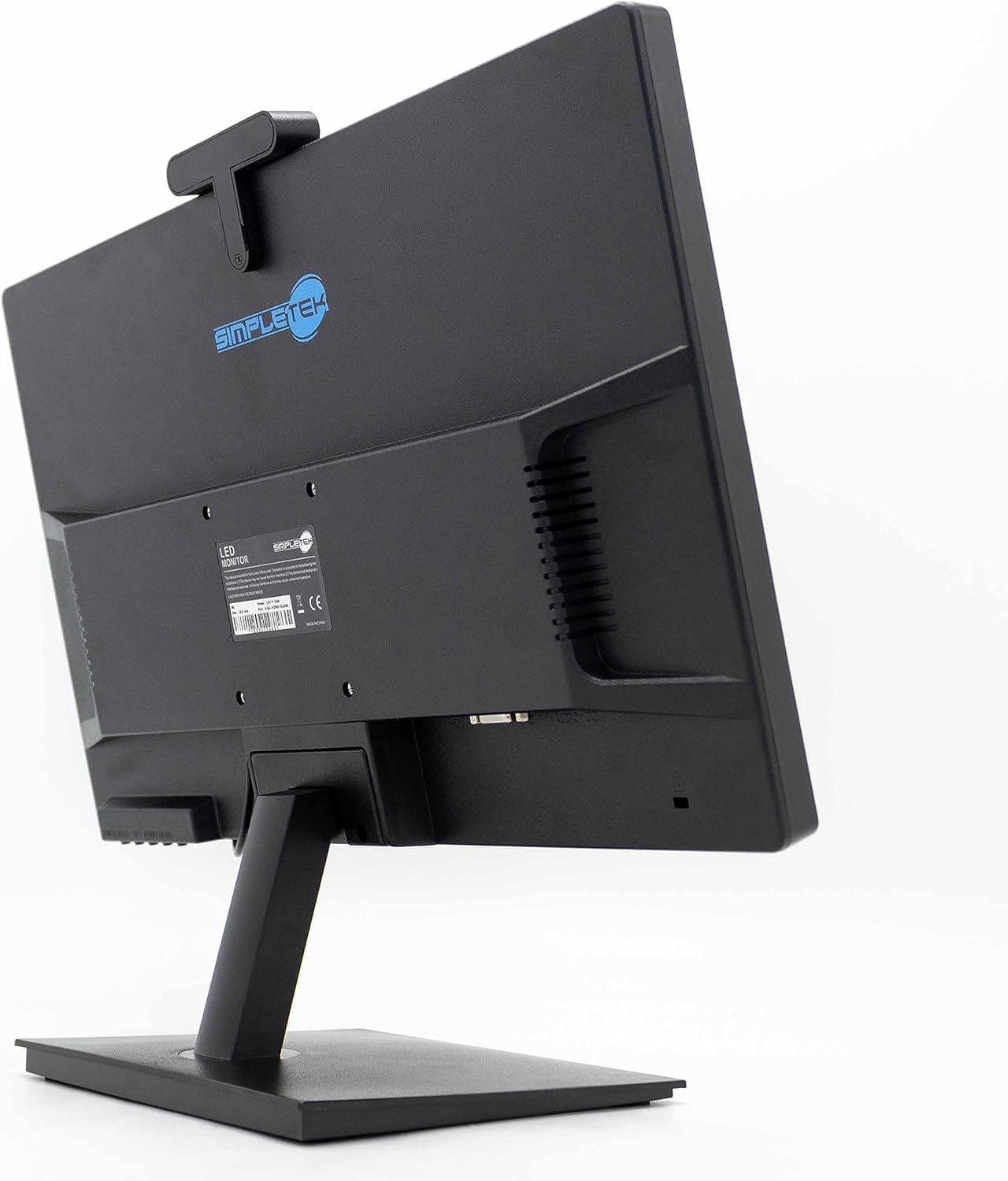 SIMPLETEK - Monitor con Webcam Integrata | Display Full HD 22" TN LCD | HDMI VGA | VESA 100x100mm | Retroilluminazione WLED