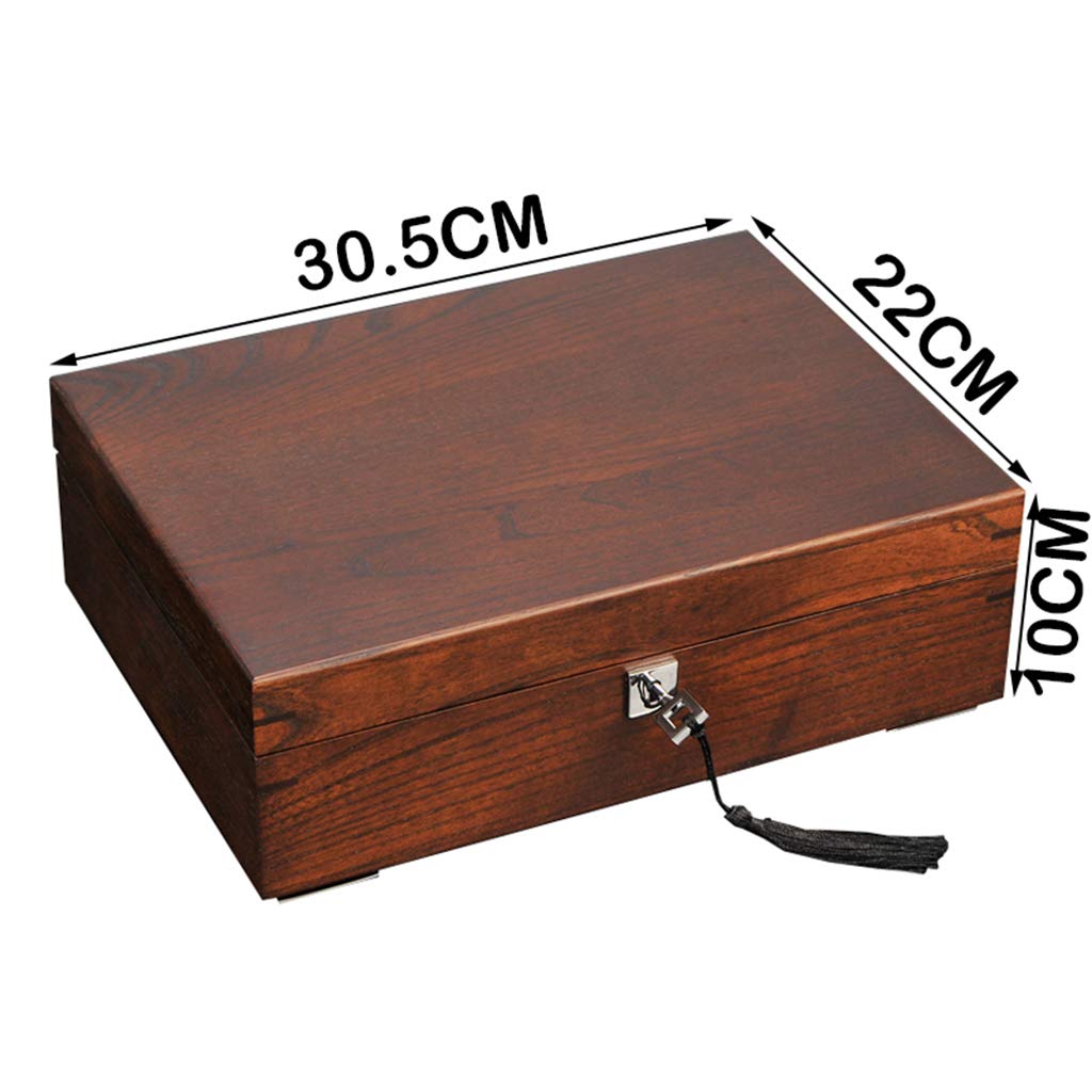 Scatola per Orologi - Coperchio in Vetro, 6 Scomparti, espositore per Orologi e Gioielli, Vassoio Porta bracciali, Organizer con Coperchio in Vetro e 6 Cuscinetti