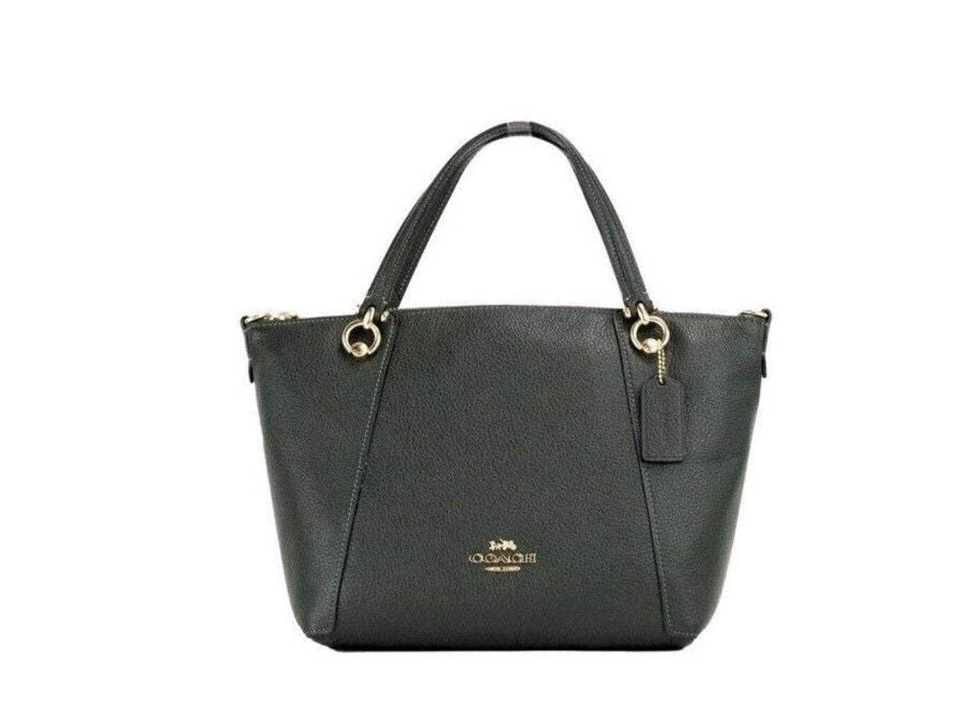 Coach Kacey Satchel In Colorblock Signature Canvas (IM/Amazon Green)