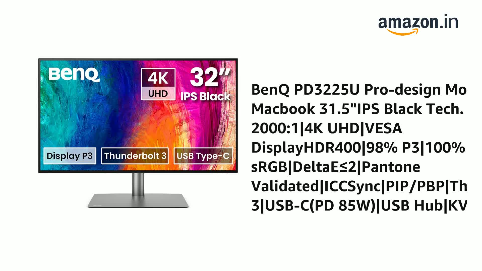BenQ Creative Pro PD3225U Pro-Design Monitor for MacBook 32
