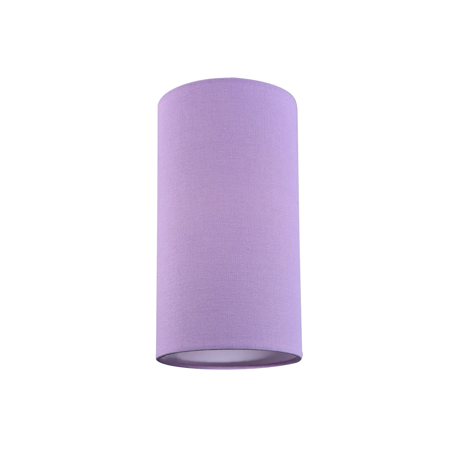 Contemporary and Elegant Soft Lilac Linen Fabric Cylinder Lamp Shade for Wall Ceiling or Table - 18cm High 40w Maximum Suitable for The Home or Business by Happy Homewares — view 25