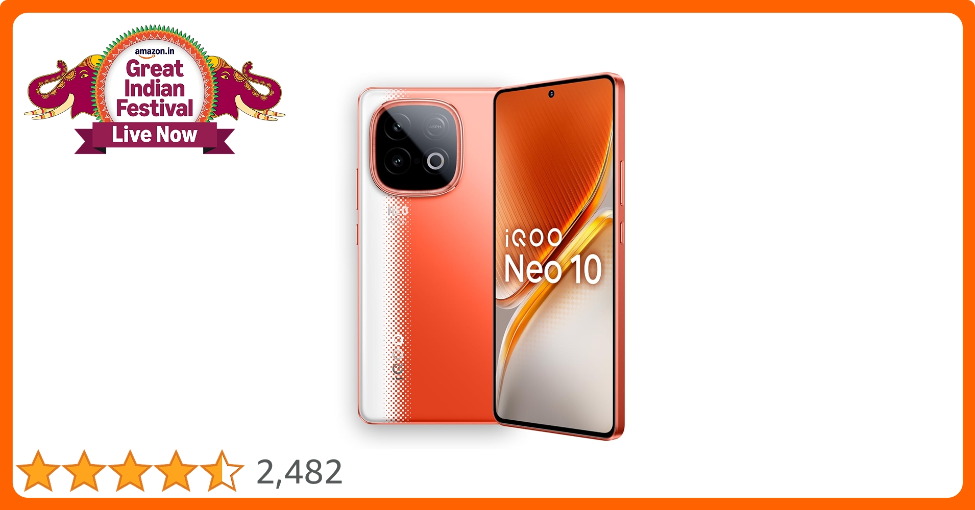 iQOO Neo 10 (Inferno Red, 12GB RAM, 256GB Storage