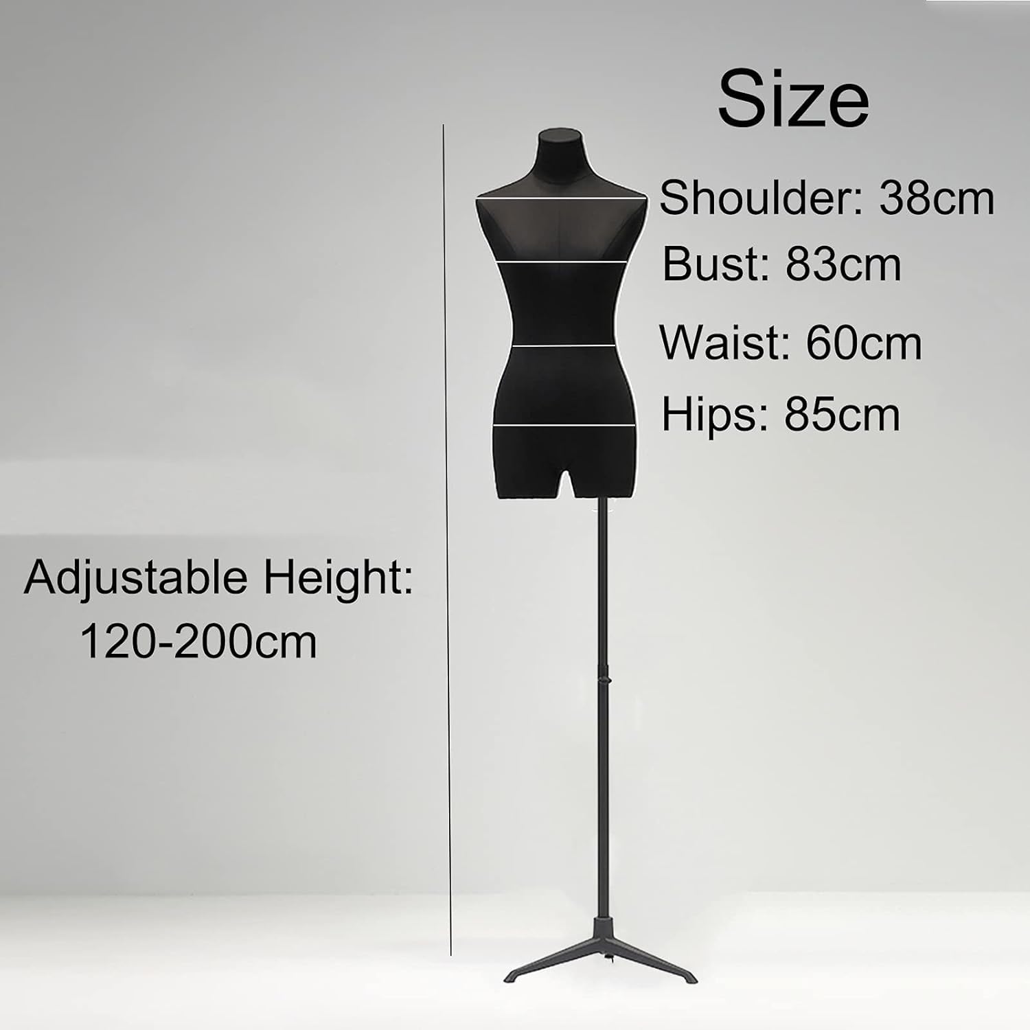 Amazon.co.jp: 女性マネキン トルソー ボディ 120-200cm 調節可能な 