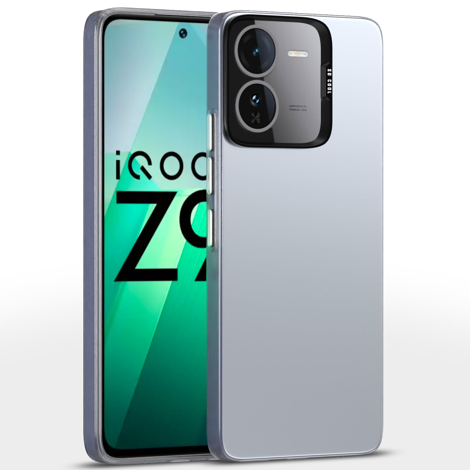 Pikkme Back Cover So Cool Anti-Fingerprint Matte Finish and Shockproof Hard Protection Bumper Case for iQOO Z9 5G (Silver) (B0D8L6ZT81) Amazon Price History, Amazon Price Tracker