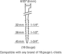 Vista 9 de Estwing EF18GLCN - Clavadora neumática de calibre 18 de 1-34 pulgadas, pistola de clavos ergonómica y ligera con placas base antimanchas