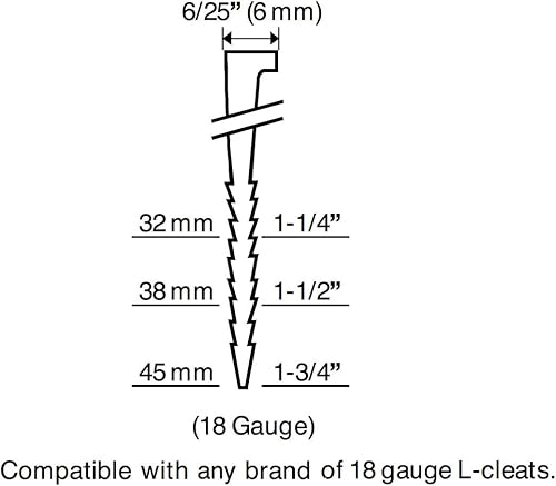 Miniatura 9 de Estwing EF18GLCN - Clavadora neumática de calibre 18 de 1-34 pulgadas, pistola de clavos ergonómica y ligera con placas base antimanchas para
