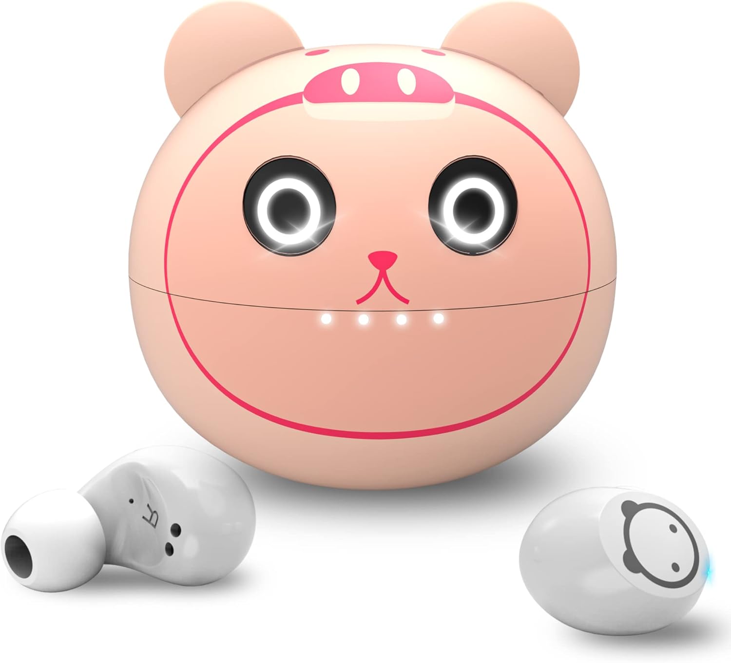 Pink Wireless Earbuds for Girls with Charging Case 35H Play Back Power Display Wireless Headphones Waterproof Touch Control Stereo Earphones with Microphone in-Ear Earbuds for Android iOS Lap