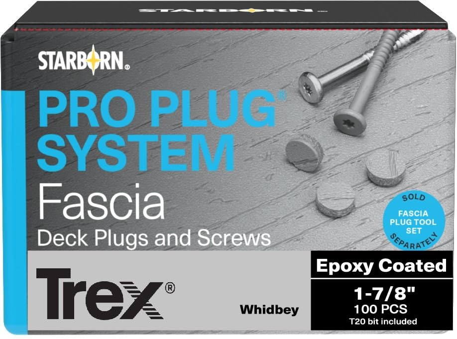 Starborn Pro Plug System Whidbey Fascia Covers 25 Sq Ft Includes Plugs and Screws Tool Sold Seperately