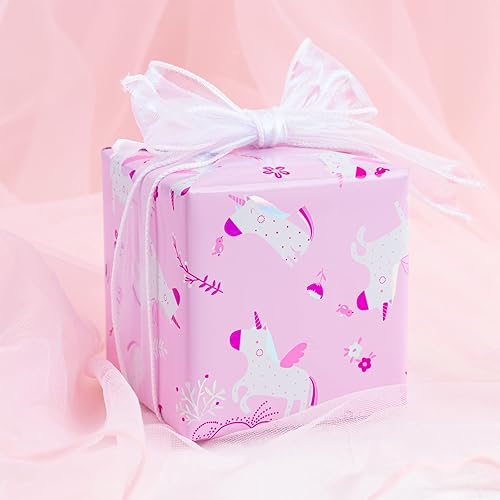 Vista 526 de WRAPAHOLIC Papel de regalo reversible, mini rollo, 17 pulgadas x 33 pies, adorable diseño de gato y azul sólido para cumpleaños, vacaciones