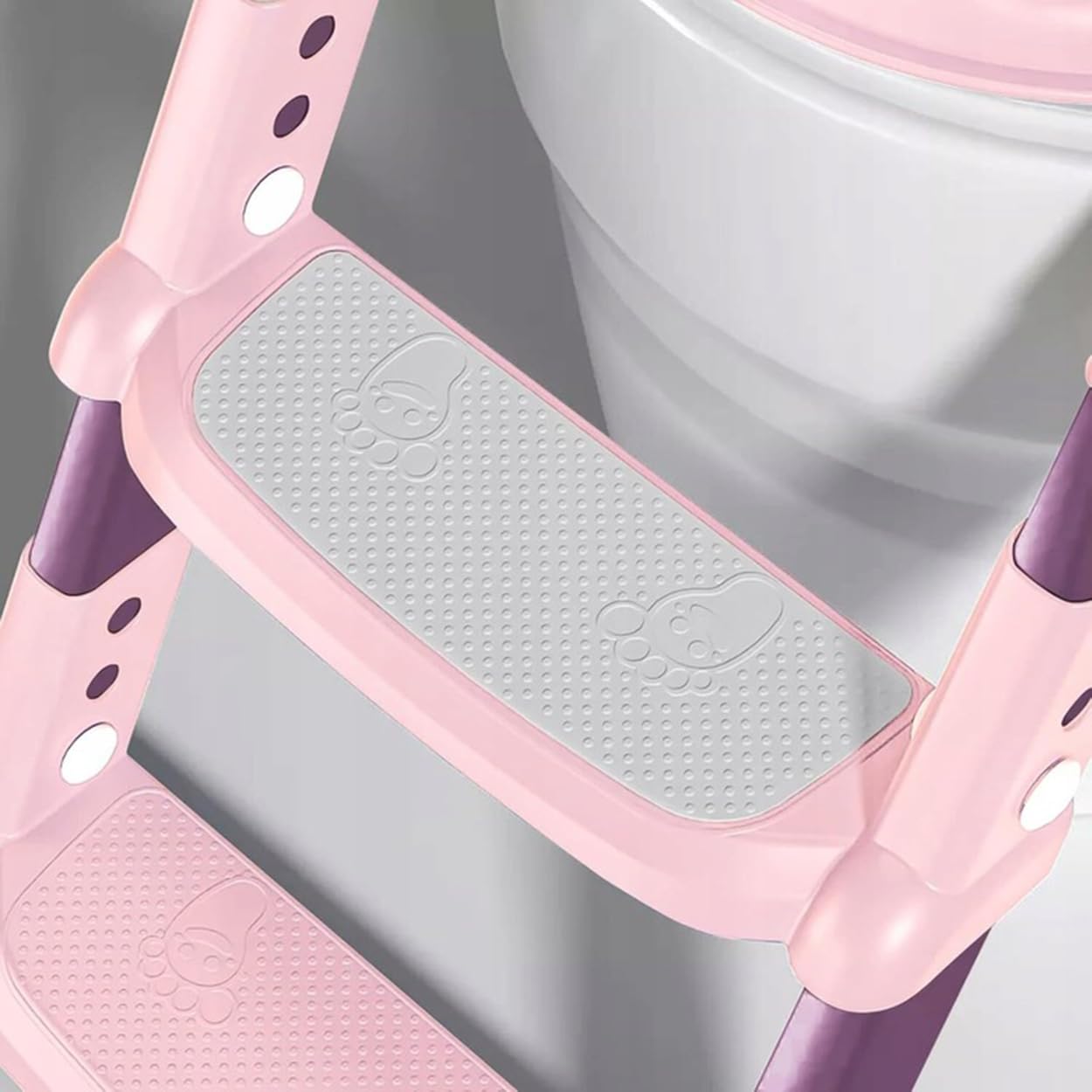 KIDDISTEP - Sedile WC con scaletta per bambini, colore: Rosa